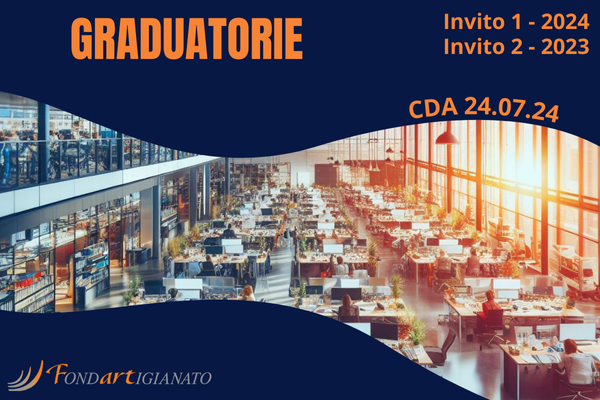 Graduatorie Approvate Inviti 1-2024 e 2-2023 CdA del 24.07.2024